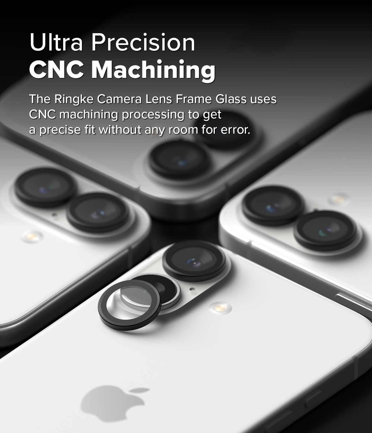 Camera Lens Frame Glass (2 Stück) iPhone 16 Black