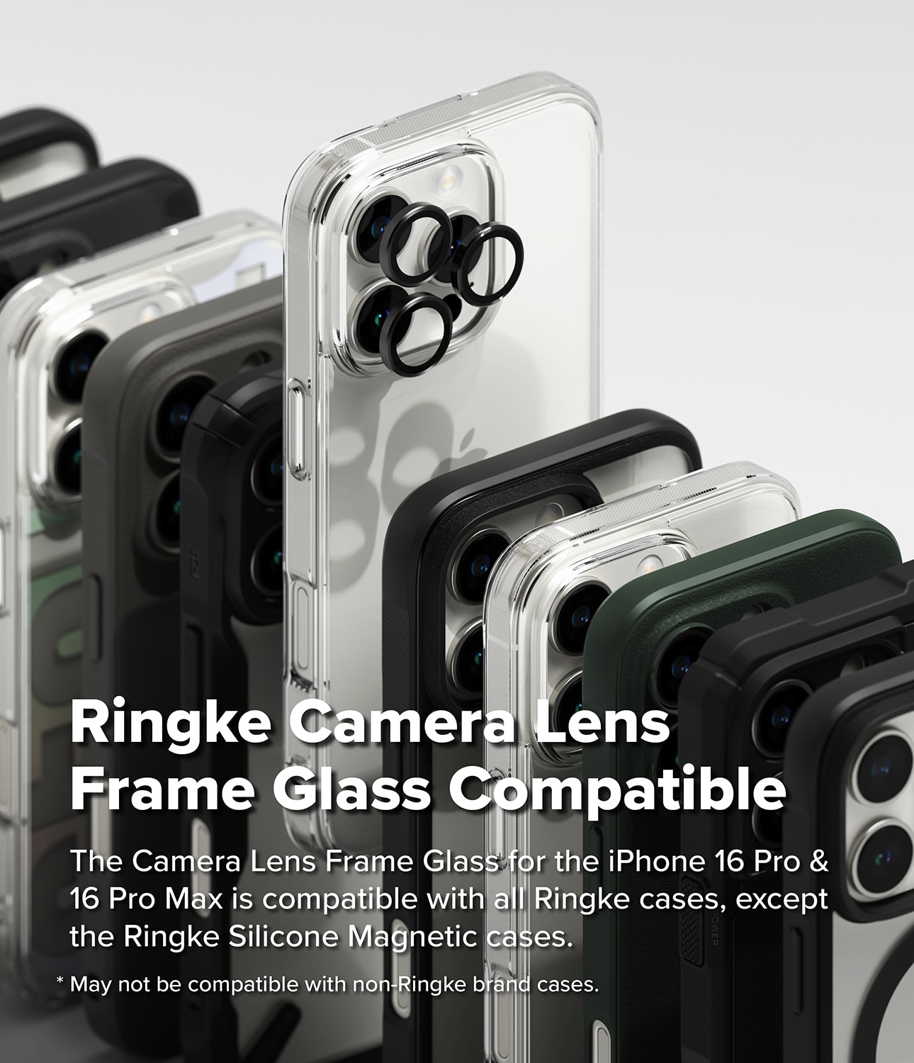 Camera Lens Frame Glass (2 Stück) iPhone 16 Pro Black