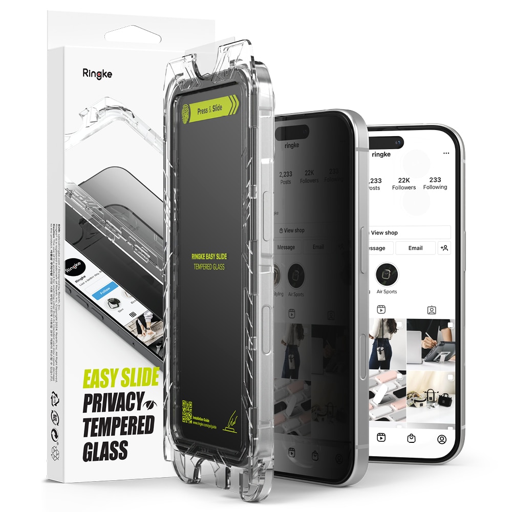 Easy Slide Privacy Glass (2 Stück) iPhone 16 Pro