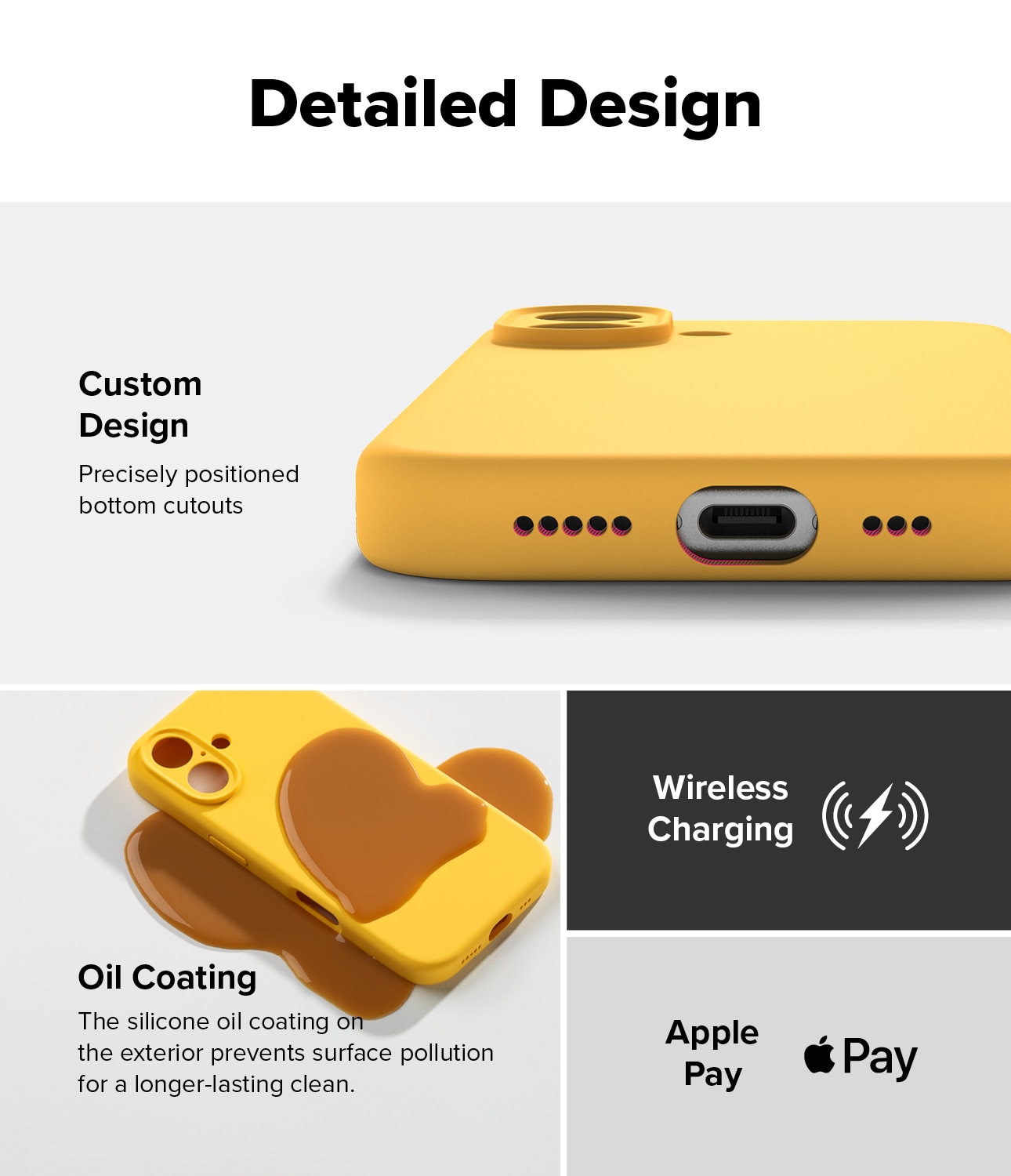 Silicone Magnetic Case iPhone 16 Yellow