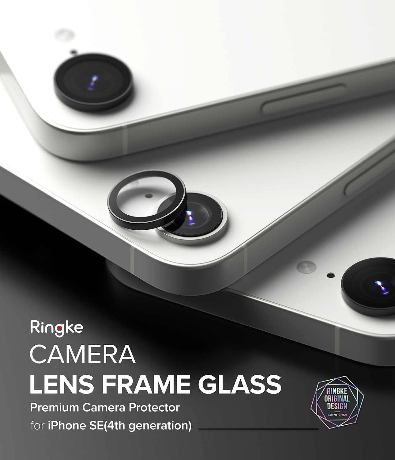 Camera Lens Frame Glass (2 Stück) iPhone SE 4 Black