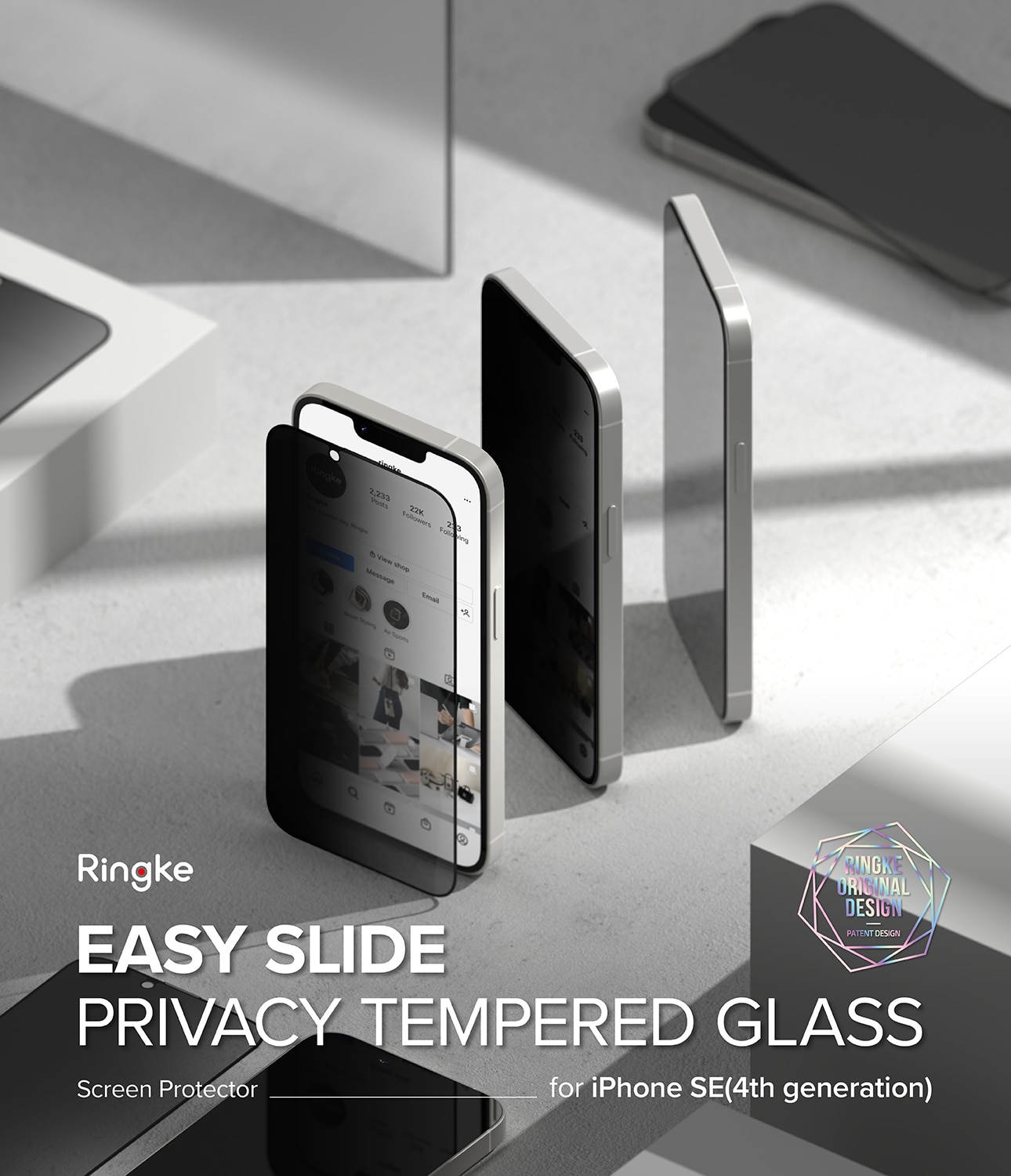 Easy Slide Privacy Glass (2 Stück) iPhone SE 4