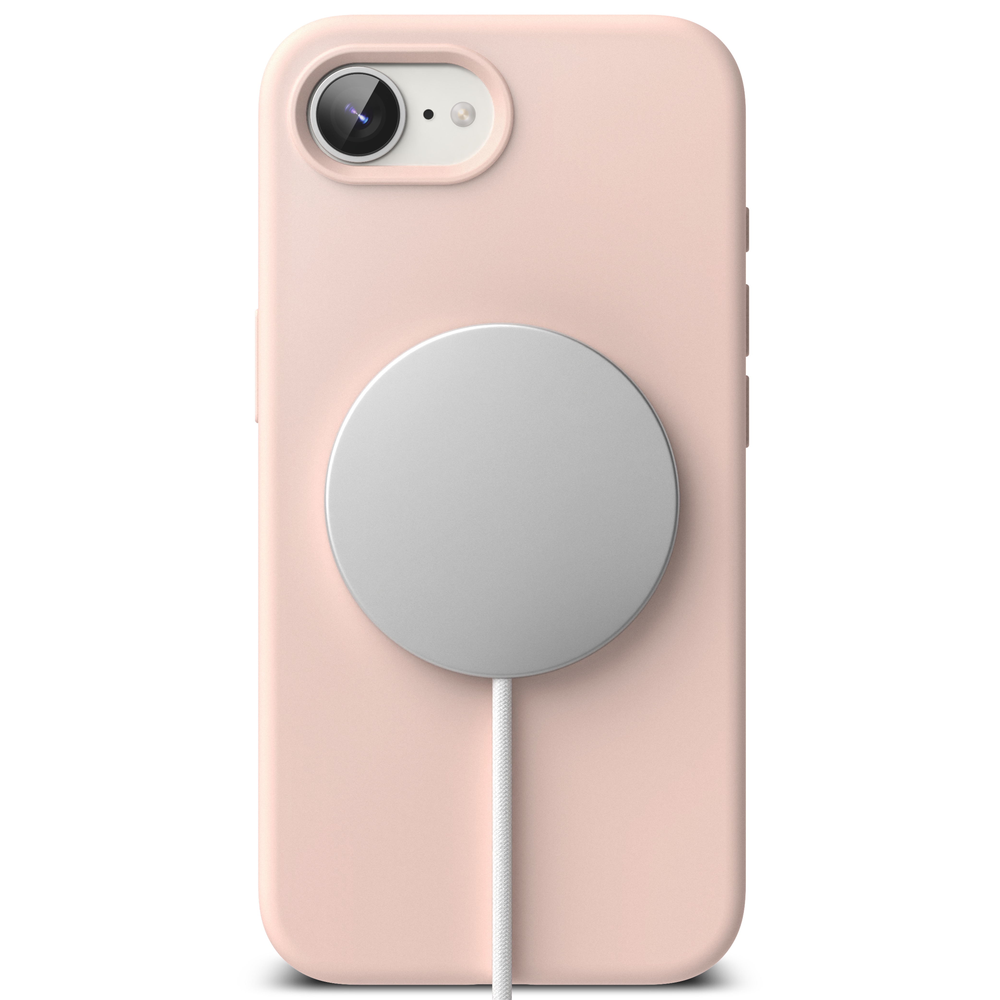 Silicone Magnetic Case iPhone SE 4 Pink Sand