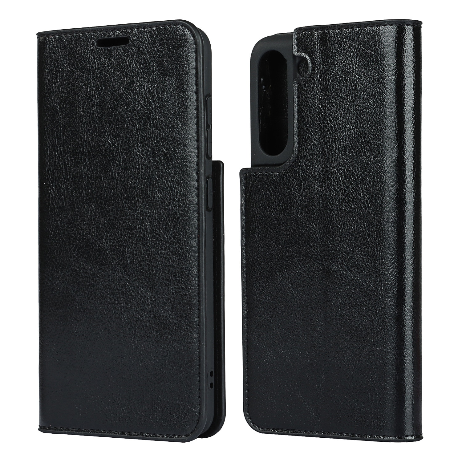 Samsung Galaxy S21 Handytasche aus Echtem Leder schwarz