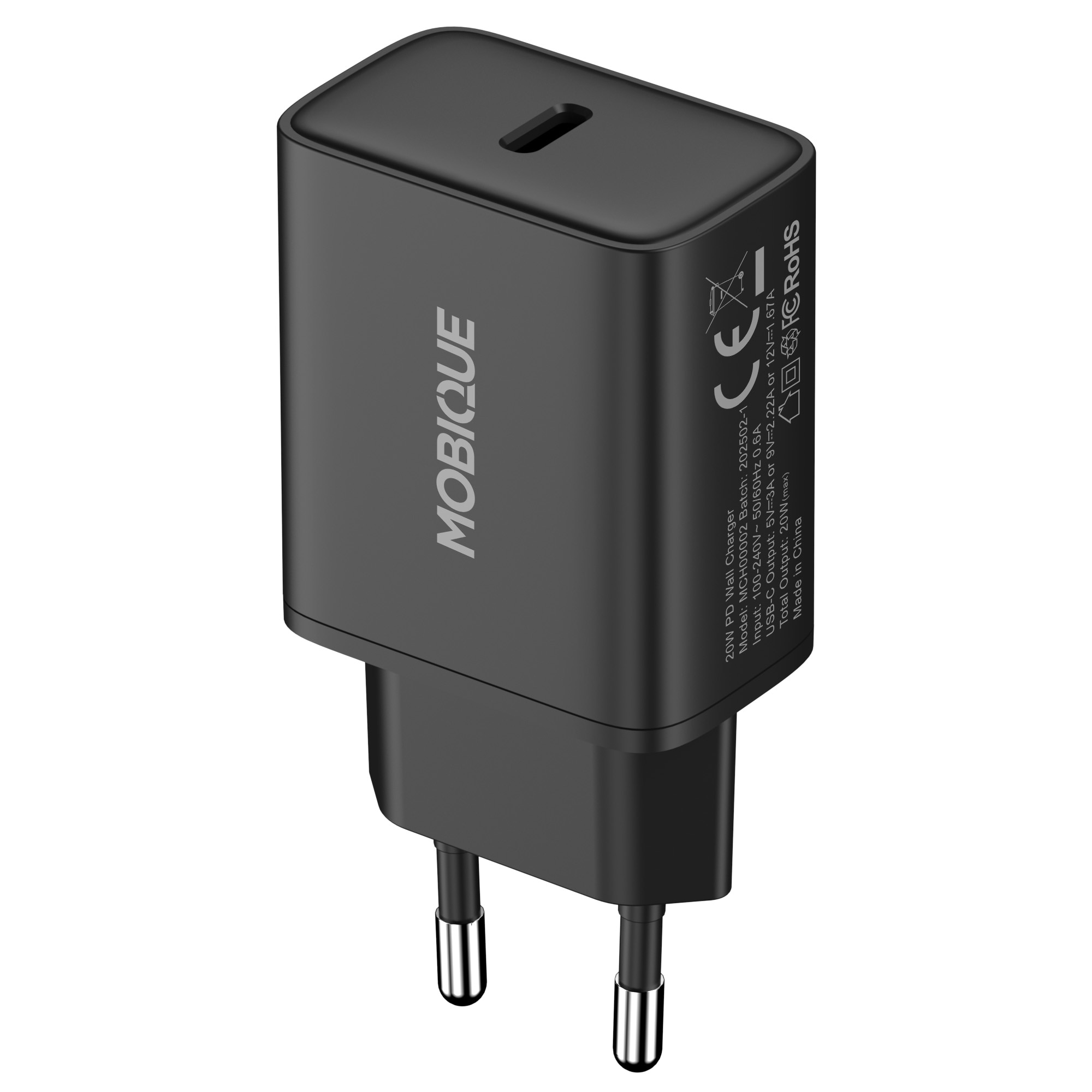 Wandgeräte USB-C 20W PD schwarz