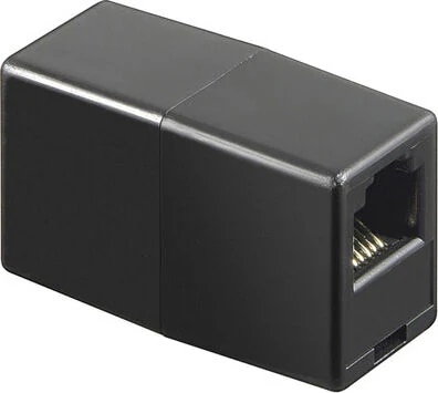 Network connector 8P/8C RJ45 schwarz