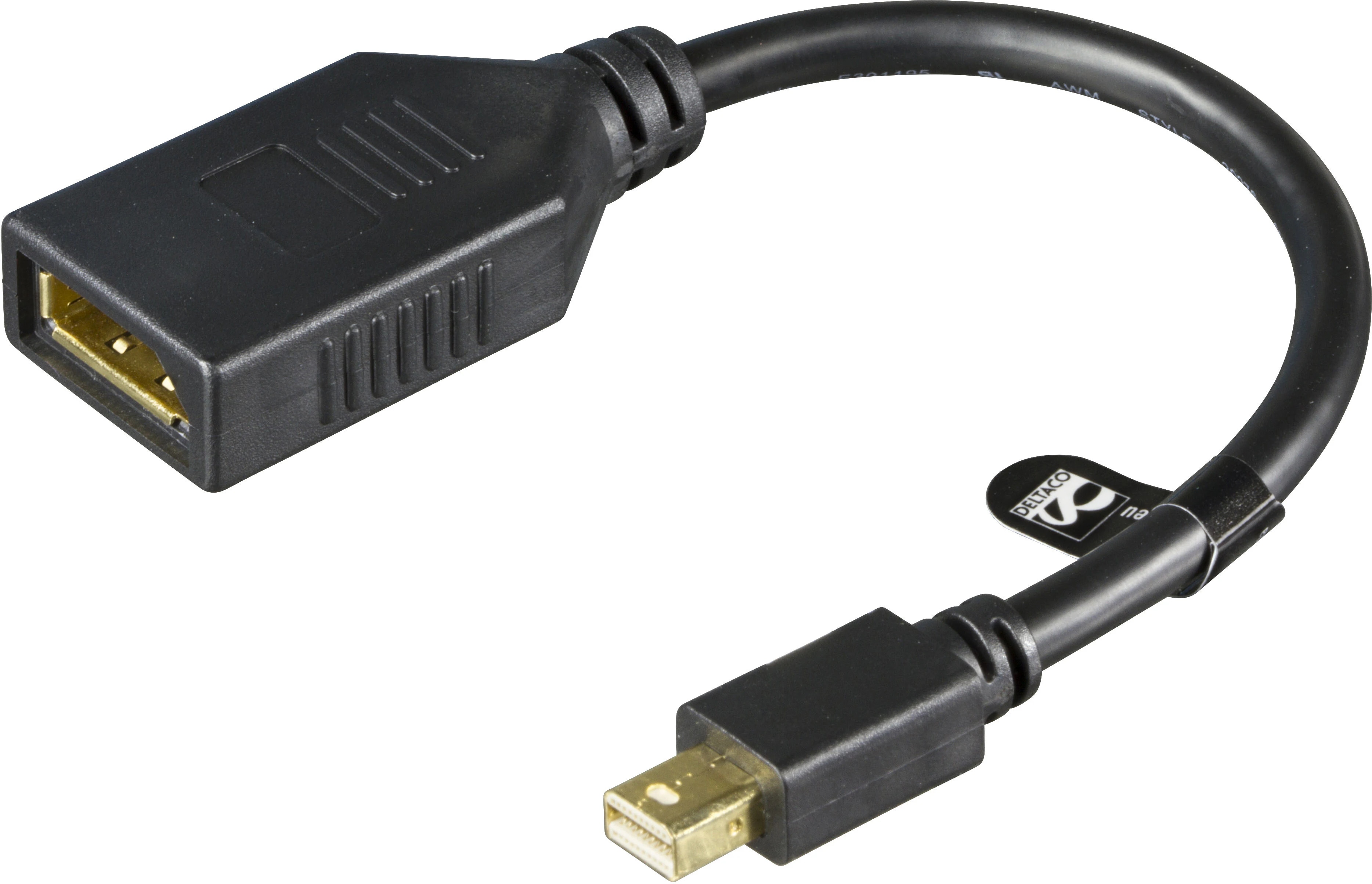 DisplayPort zu Mini DisplayPort Adapter 0,2 m schwarz