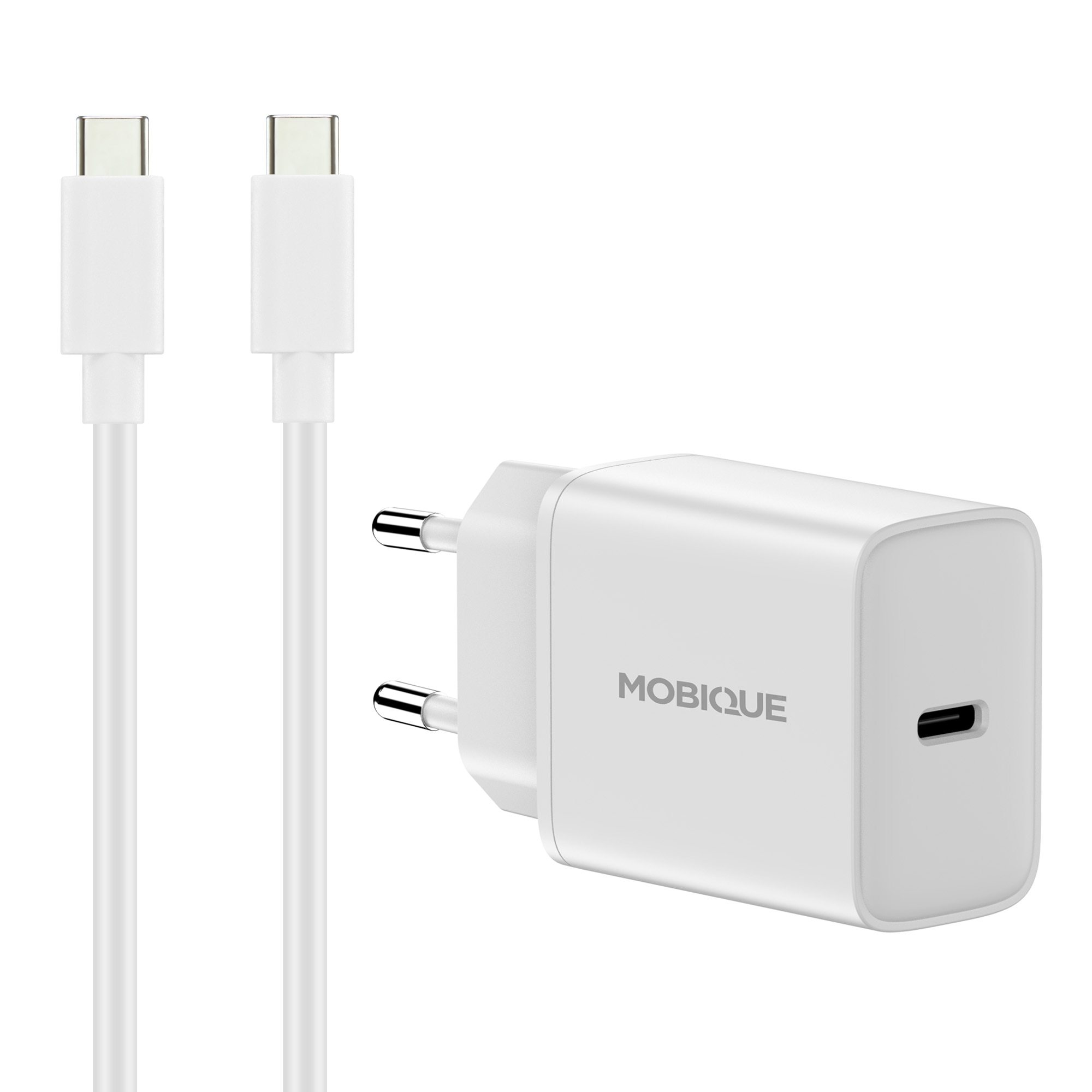 Zwei-in-eins-Ladegerät Samsung Galaxy A26 -  2m-Kabel und Wandladegerät USB-C Weiß