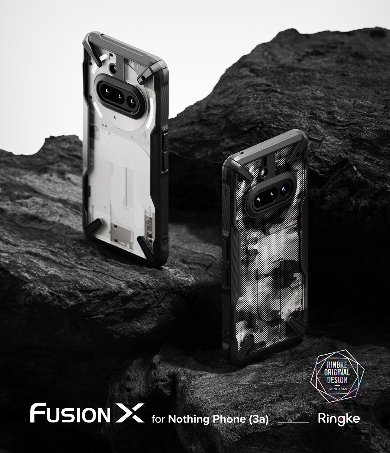 Fusion X Case Nothing Phone 3a Schwarz