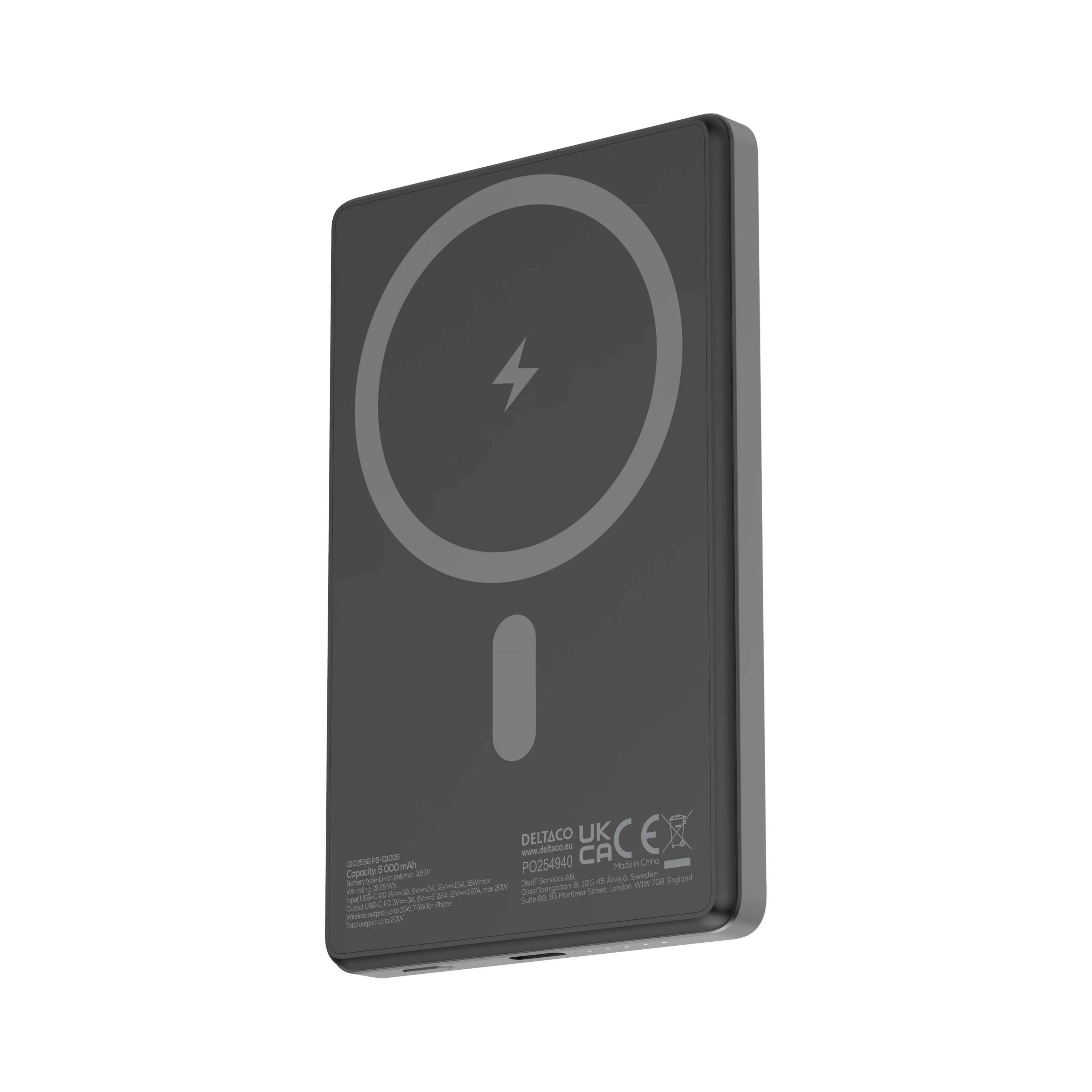 Drahtlose MagSafe Powerbank 5000 mAh schwarz