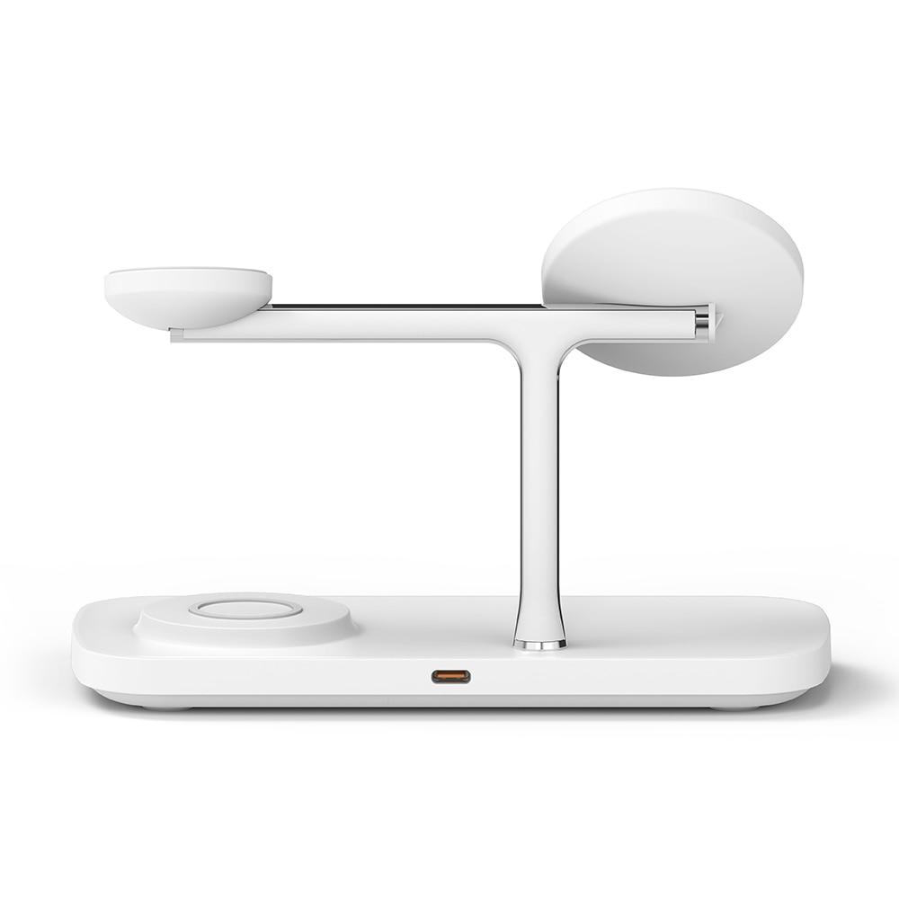 3-in-1 Wireless Charger Stand Qi2 MagSafe weiß