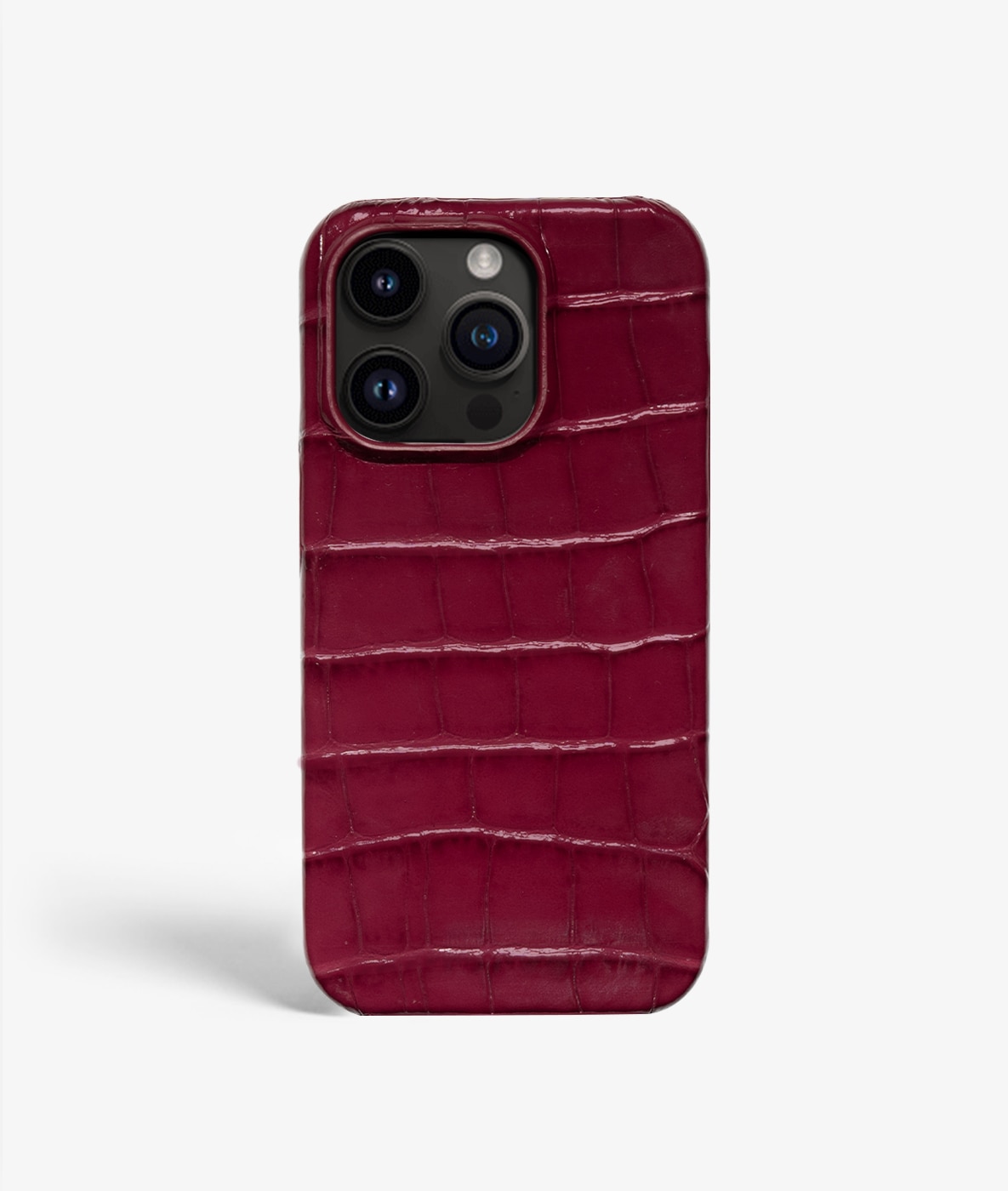 iPhone 14 Pro Hülle Croco Burgundy