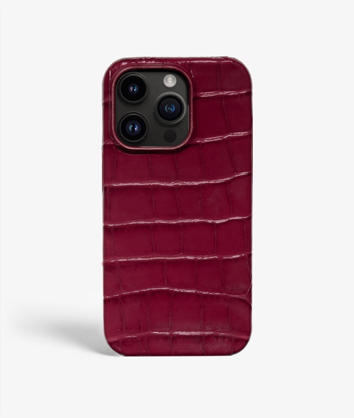 iPhone 14 Pro Max Hülle Croco Burgundy