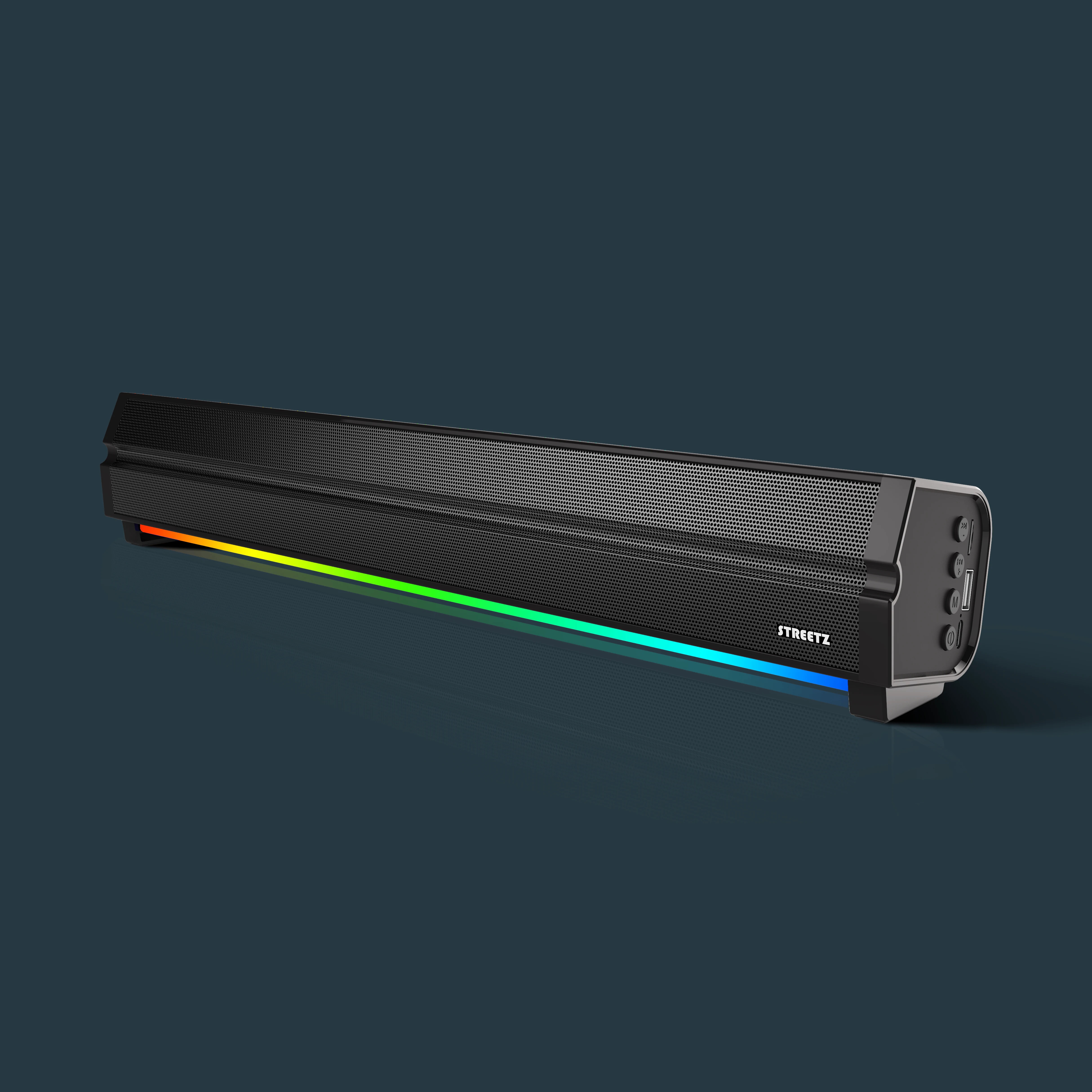 Bluetooth-Lautsprecher mit RGB-Beleuchtung schwarz