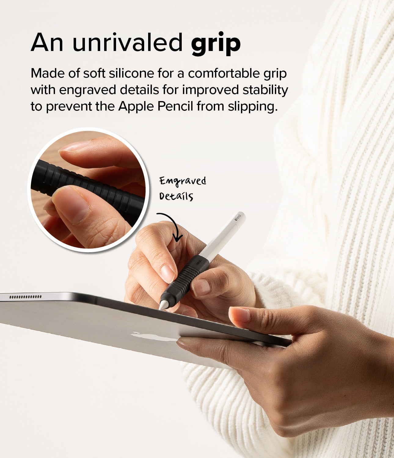 Silicone Grip Holder Apple Pencil schwarz