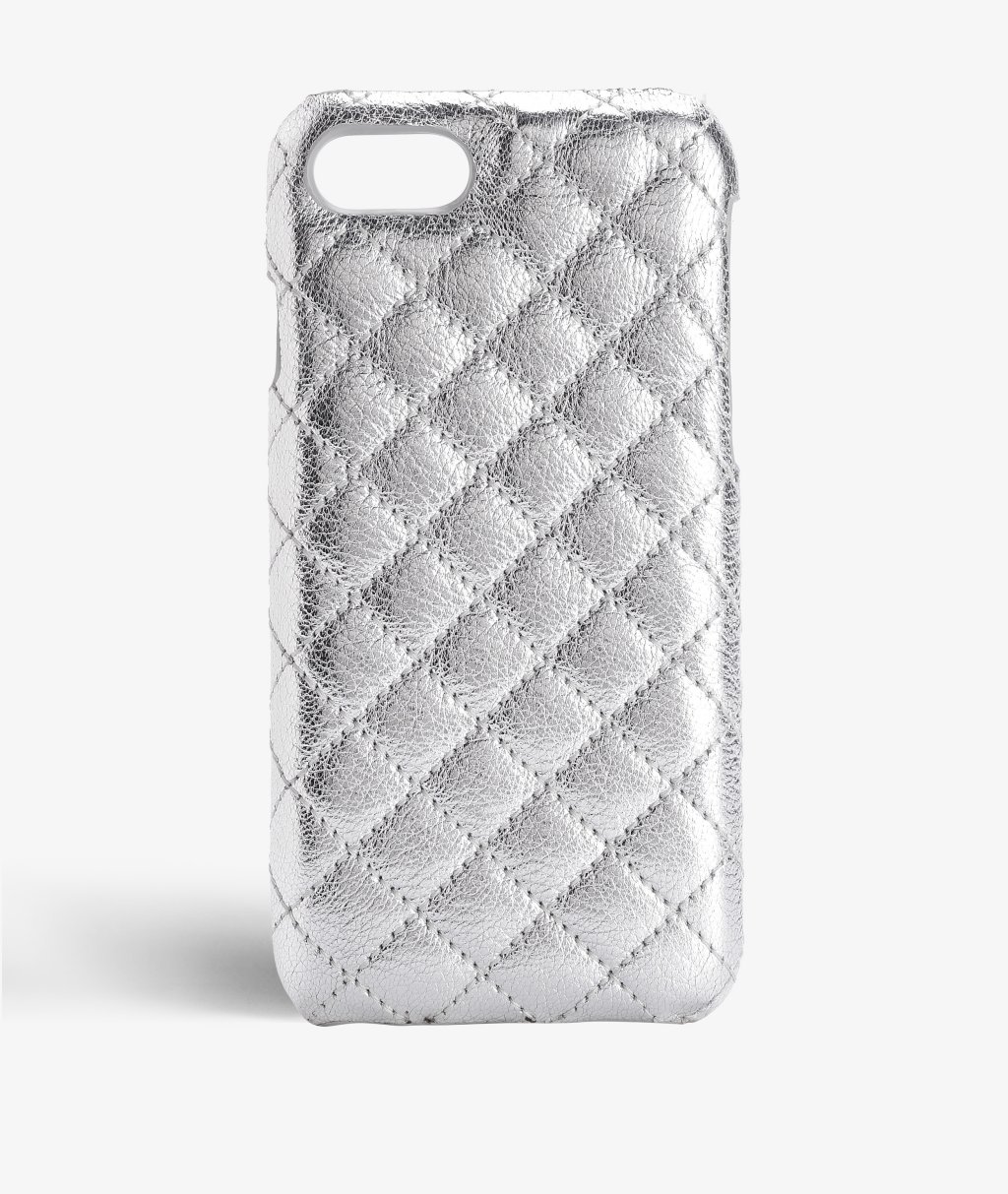 iPhone SE 2022 Hülle Quilted Metallic Silver