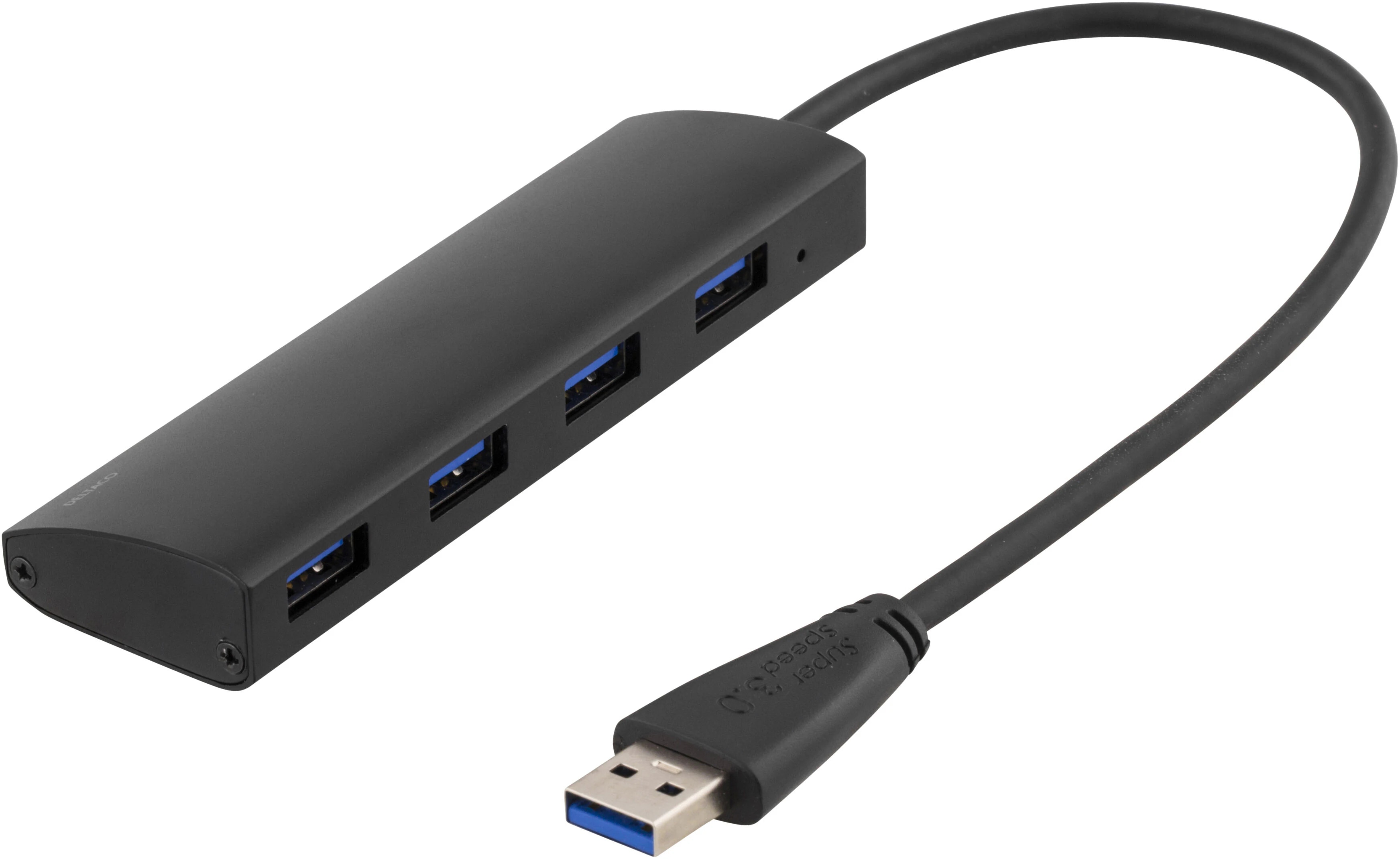 USB-A Hub 4x USB-A Buchse Schwarz