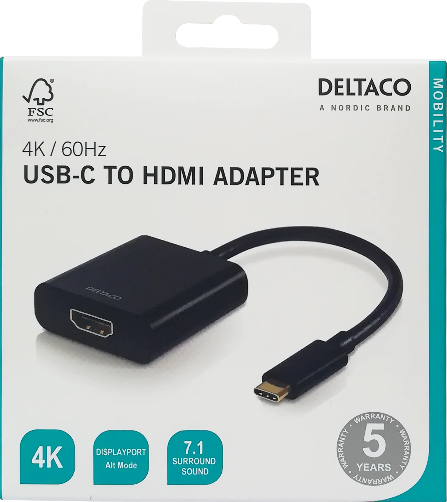 USB-C zu HDMI  Adapter schwarz