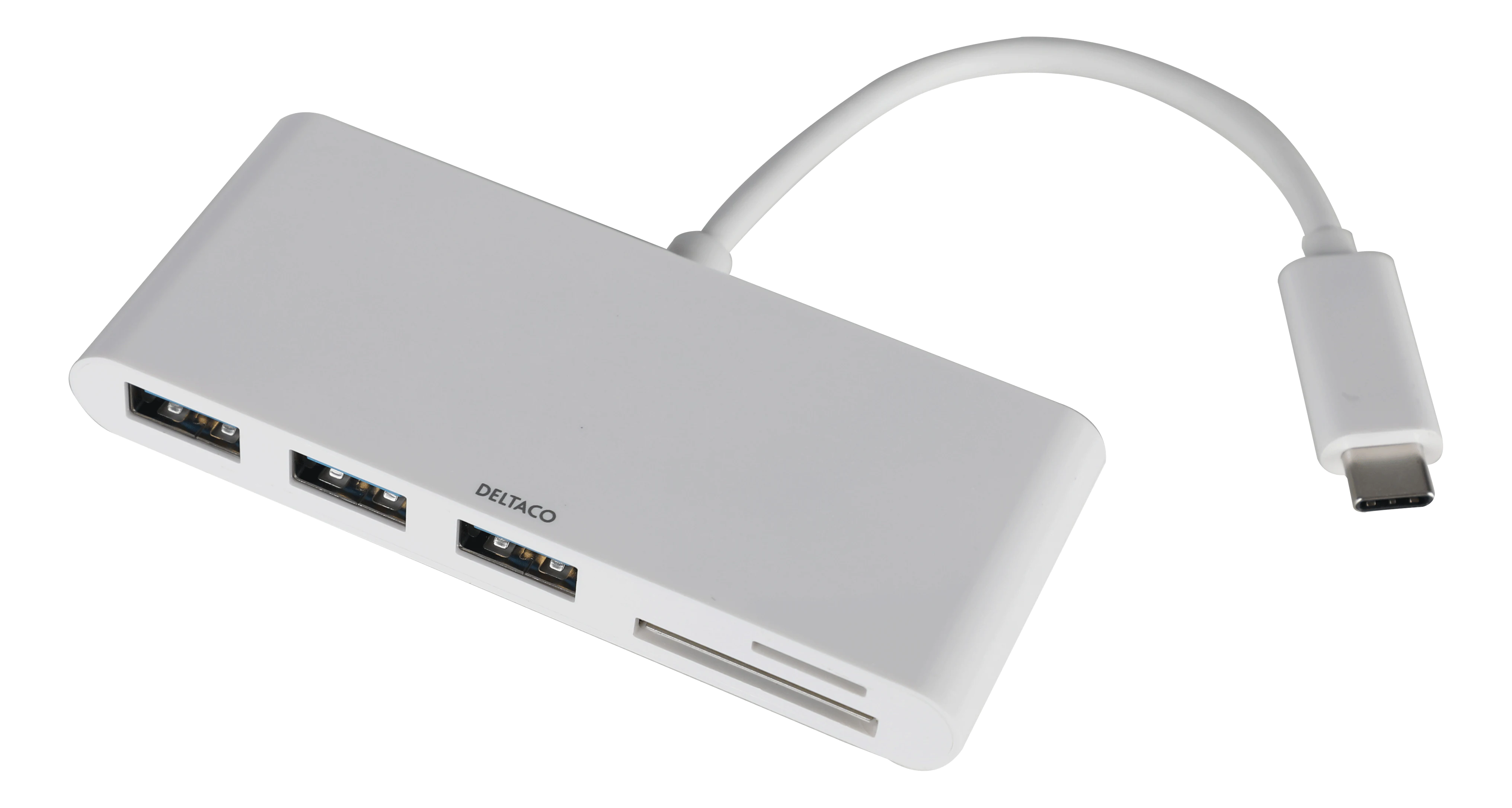 USB-C Hub 3x USB-A + SD/microSD weiß