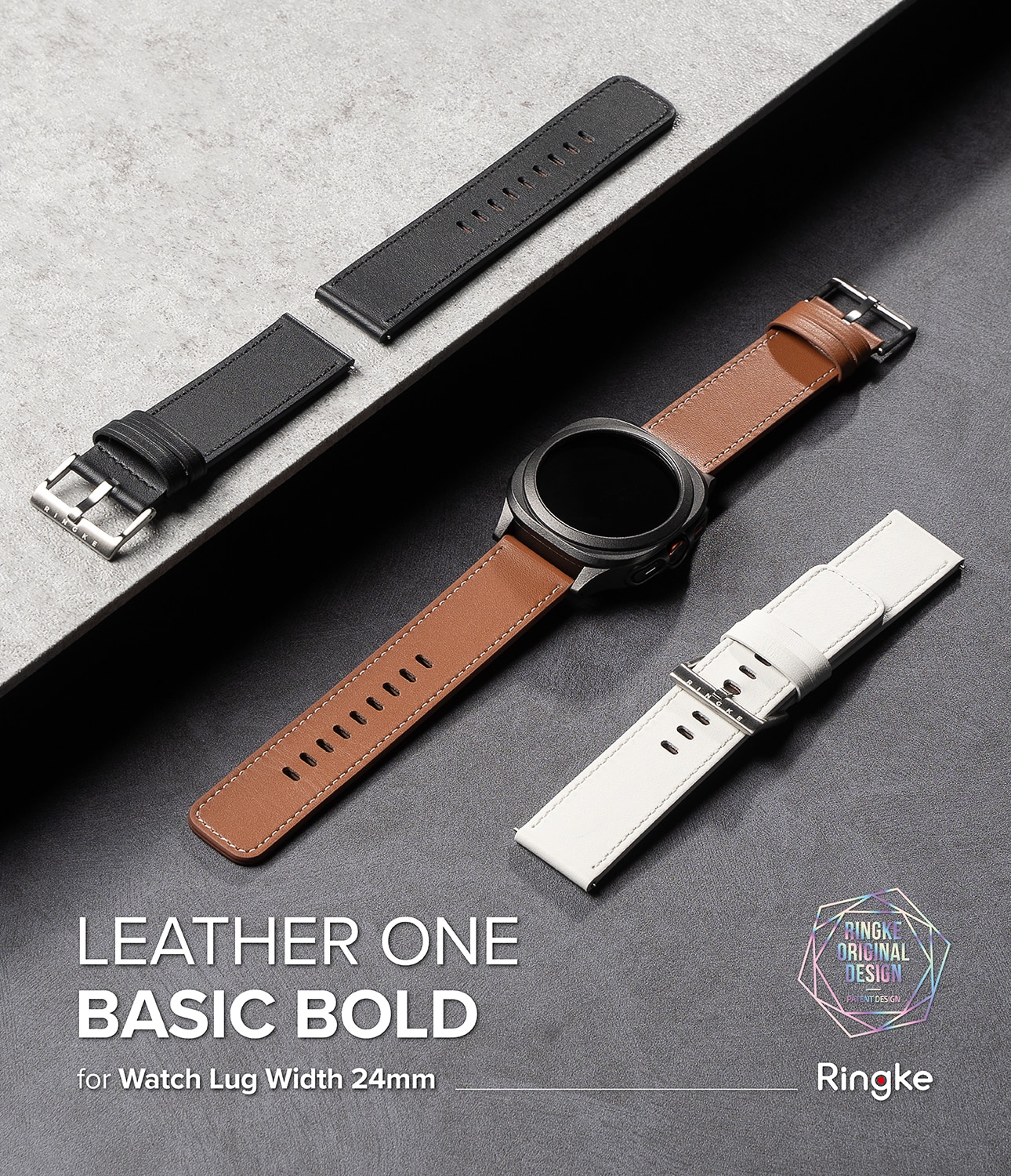 Leather One Basic Bold Band Suunto Core Alpha Black