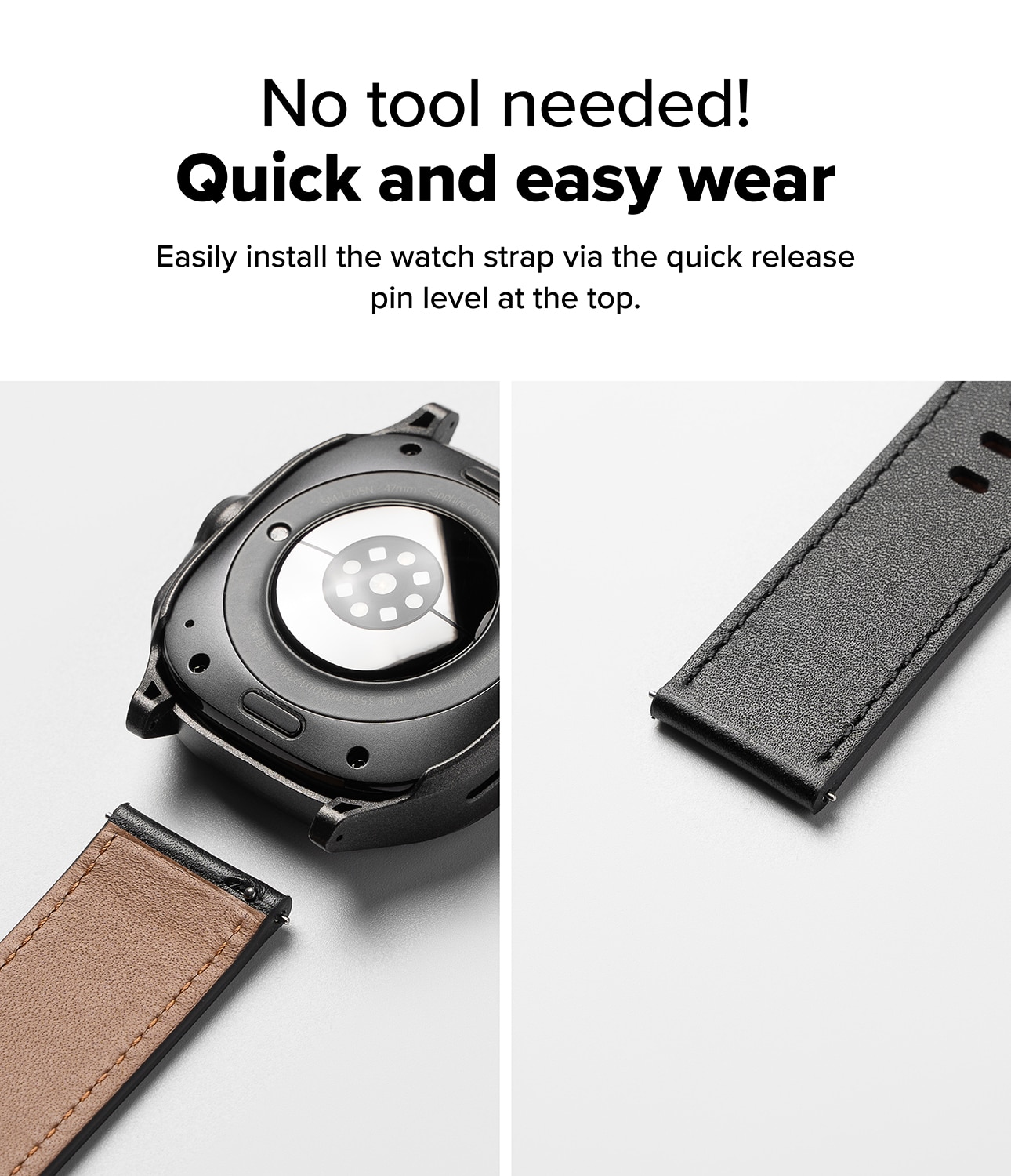 Leather One Basic Bold Band  Suunto 7 Black