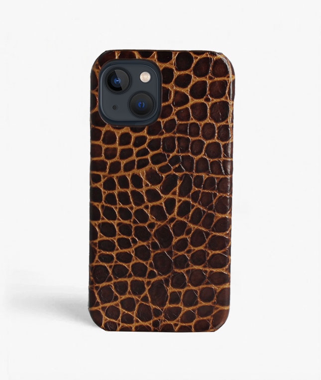 iPhone 13 Pro Hülle Small Croco Brown