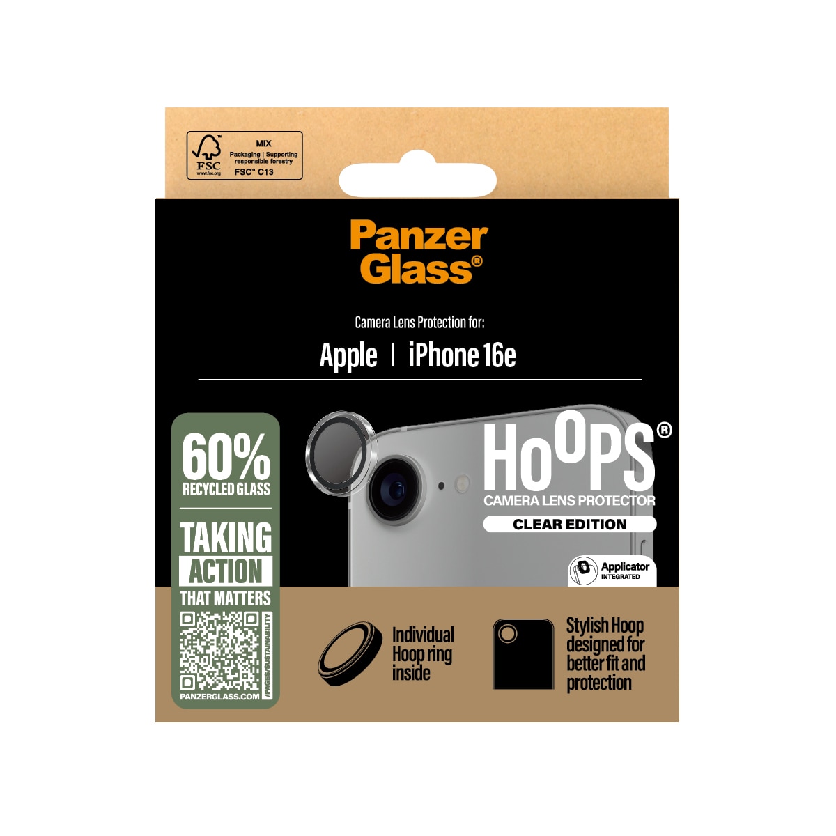 iPhone 16e Hoops Camera Lens Protector Transparent