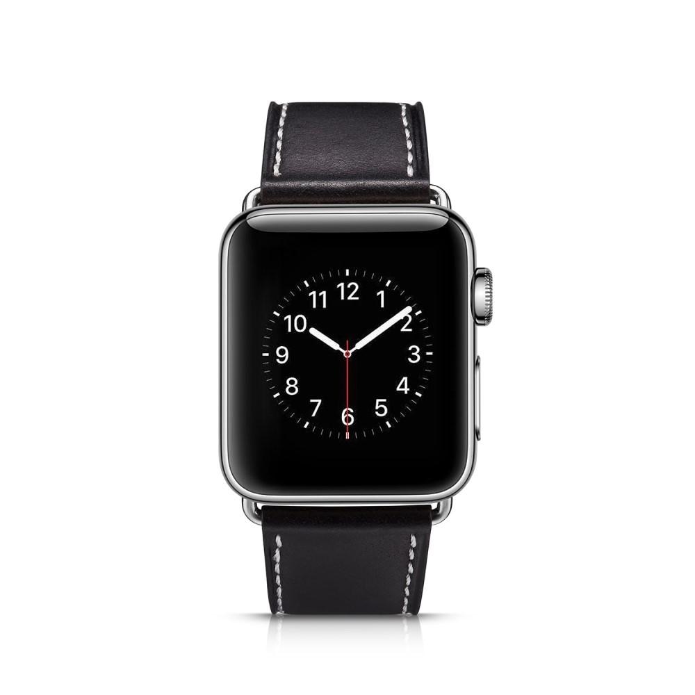 Apple Watch 41mm Series 8 Lederarmband schwarz