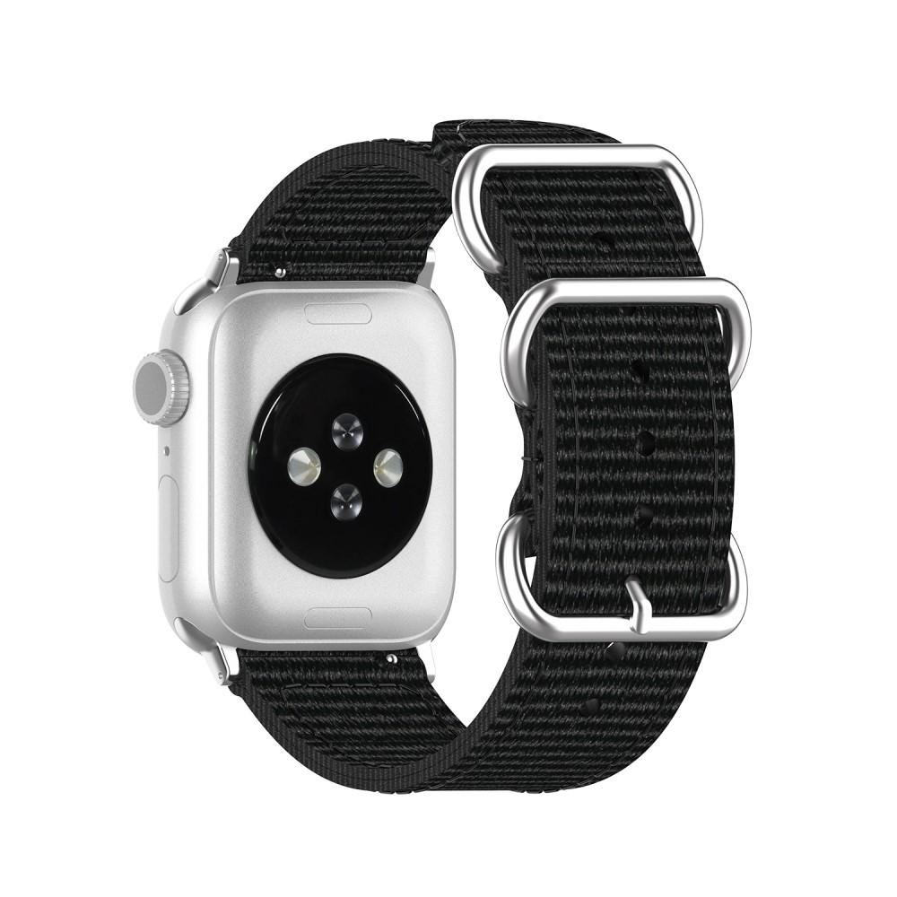 Apple Watch 45mm Series 8 Nato Armband Schwarz