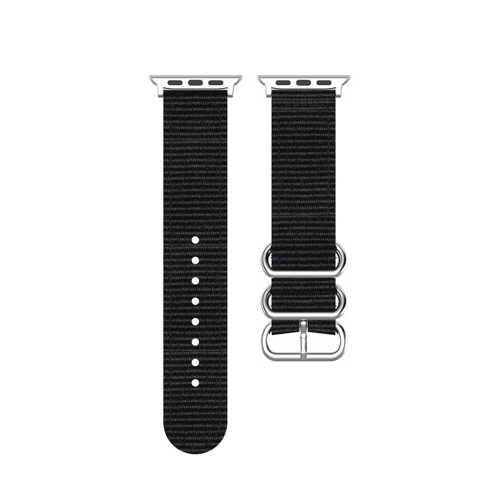 Apple Watch 45mm Series 8 Nato Armband Schwarz