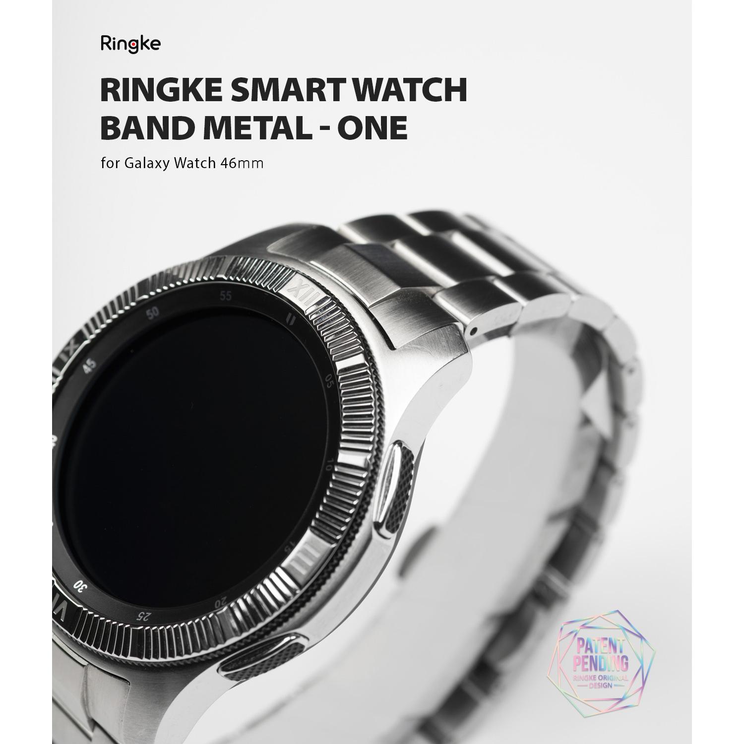 Ringke Galaxy Watch 4 Classic 42mm Band Metal One, Stainless Steel Smartwatch Band Replacement - Silver