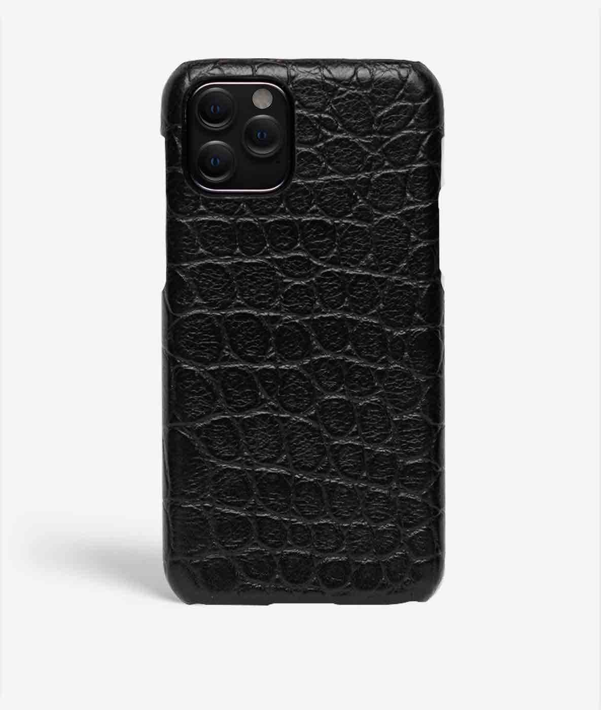 iPhone 11 Pro Hülle Small Croco Schwarz